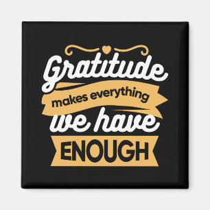 Imán Citas de tipografía de gratitud inspiradora
