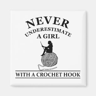 Imán citas divertidas de crochet