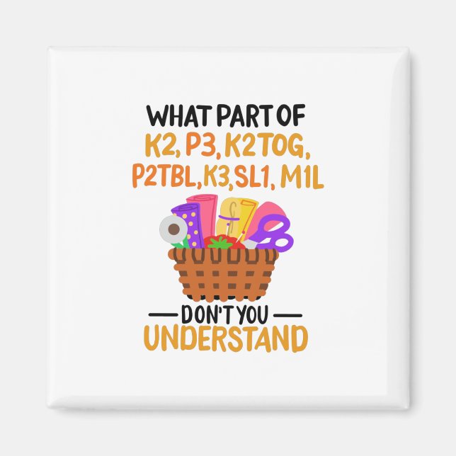 Imán Citas divertidas de punto (Frente)