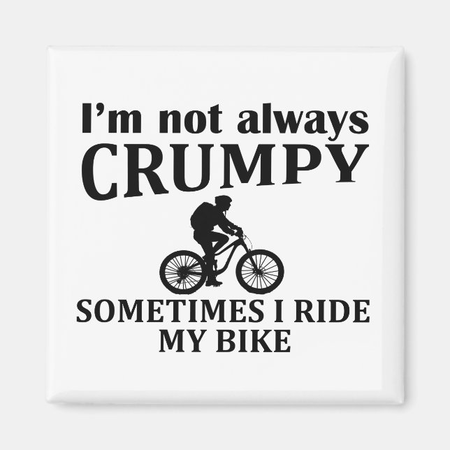 Imán citas divertidas sobre ciclismo (Frente)