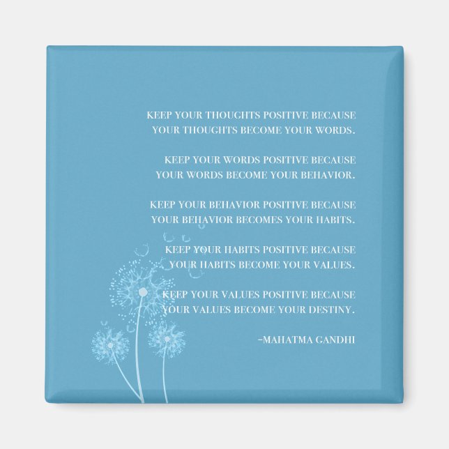 Imán Citas inspiradoras | Hábitos de oferta de Gandhi (Frente)