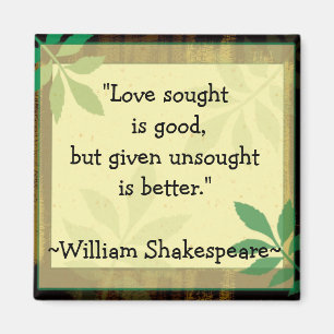 Imán Citas inspiradoras Shakespeare Amor