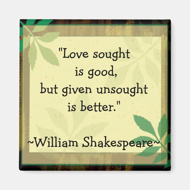 Imán Citas inspiradoras Shakespeare|Amor (Frente)