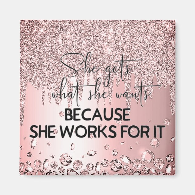 Imán Citas motivacionales para mujeres jefas (Frente)