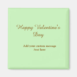 Imán Citrus green brown happy Valentine's day simple