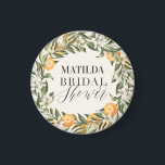 Imán Citrus, naranja   ducha de novia con flores decora<br><div class="desc">Decoración de cítricos,  naranja y fiesta con ducha de novia con flores. Hermoso follaje acuático,  fruta y ilustraciones florales. Fiesta de una colección.</div>