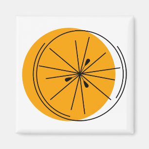 Imán Citrus Naranja imnet cuadrado