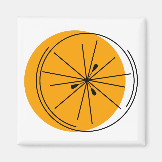 Imán Citrus Naranja imnet cuadrado (Frente)