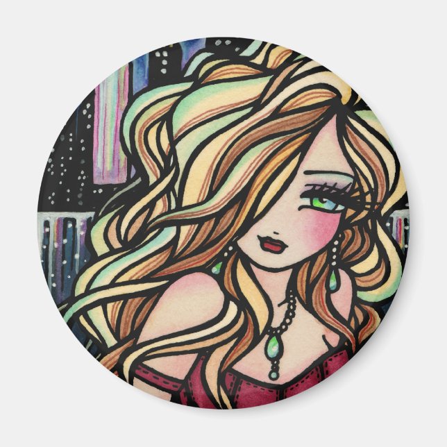 Imán "City Chica" Mermaid Magnet (Frente)