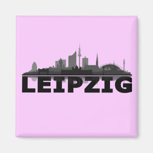 Imán City de Leipzig horizonte - imán, de nevera, imá
