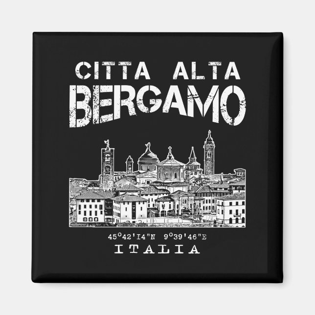 Imán Ciudad Alta en Bérgamo, Italia. (Frente)