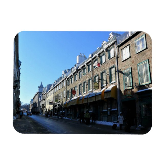 Imán Ciudad Antigua de Quebec, Quebec, Canadá (Horizontal)