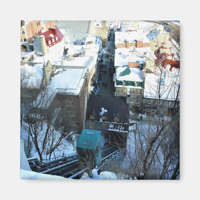 Imán Ciudad Antigua de Quebec, Quebec, Canadá (Frente)
