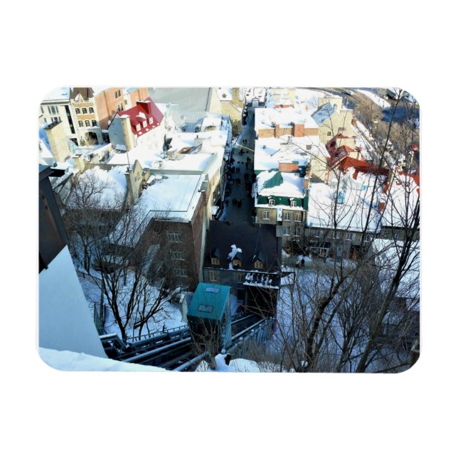 Imán Ciudad Antigua de Quebec, Quebec, Canadá (Horizontal)