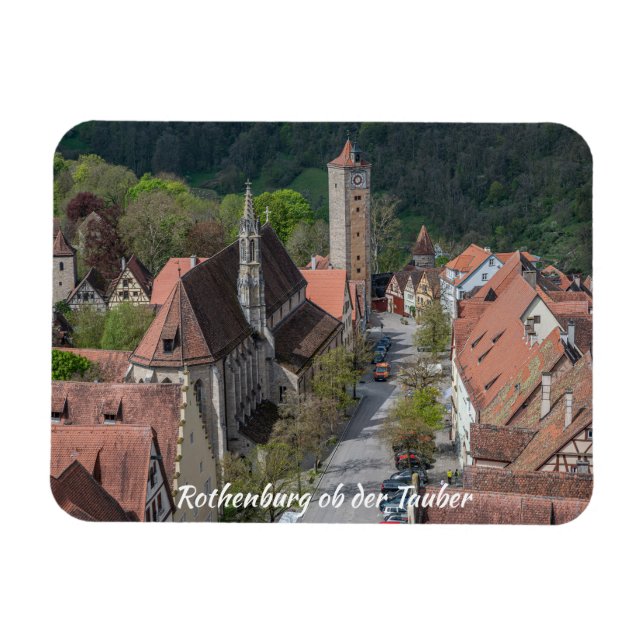 Imán Ciudad antigua de Rothenburg ob der tauber (Horizontal)