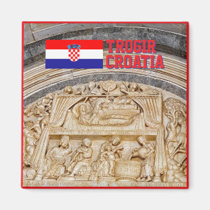 Imán Ciudad antigua de Trogir en Croacia, viaje