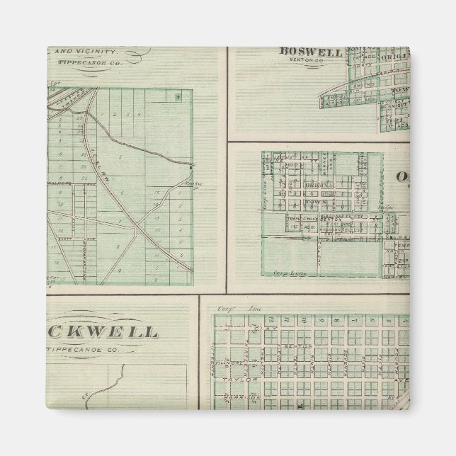 Imán Ciudad corporativa de Fowler, Benton Co (Frente)