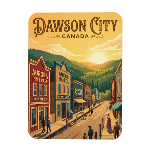 Imán Ciudad Dawson Canadá (Vertical)