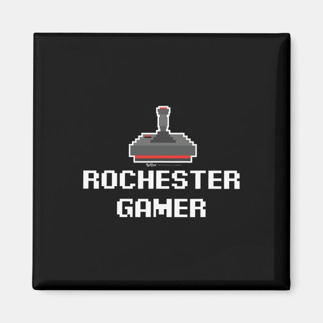 Imán Ciudad de 8 bits de Rochester Gamer (Frente)