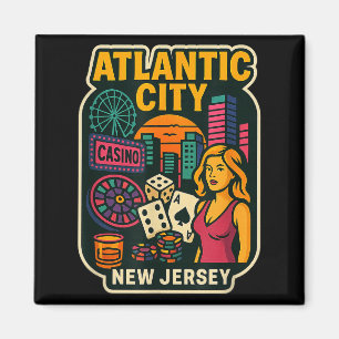 Imán Ciudad de Atlantic City Nueva Jersey Vacaciones Ca