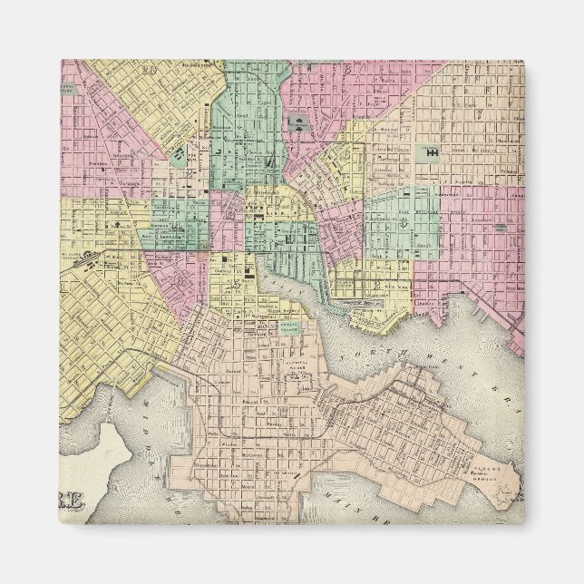 Imán Ciudad De Baltimore Maryland (Frente)