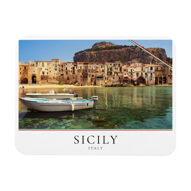 Imán Ciudad de Cefalu en Sicilia, Italia (Horizontal)