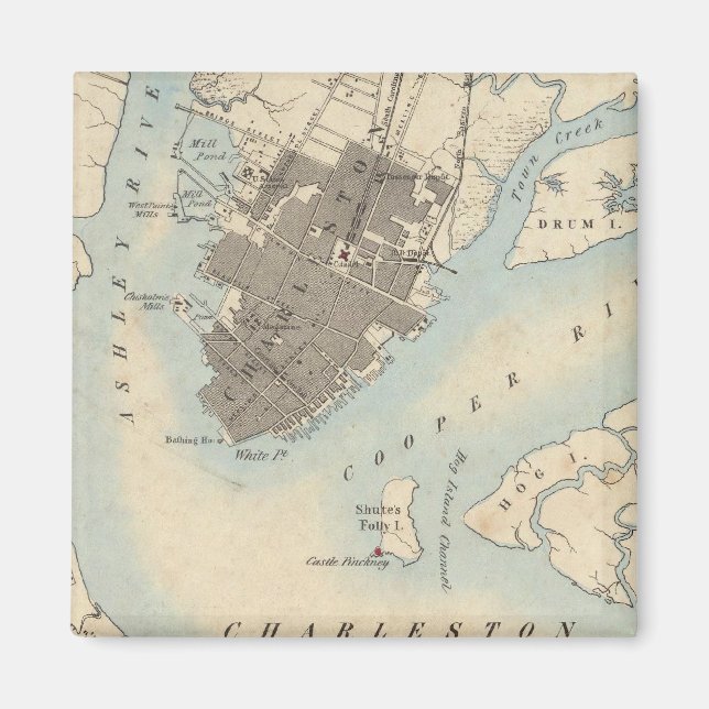 Imán Ciudad de Charleston, Carolina del Sur (Frente)