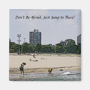 Imán Ciudad de Chicago y lago Michigan