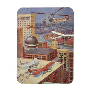 Imán Ciudad de ciencia ficción vintage, Punk de vapor v