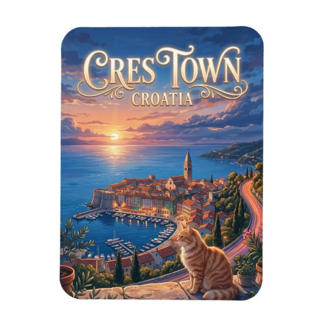 Imán Ciudad de Cres, Cres, Croacia Croacia (Vertical)