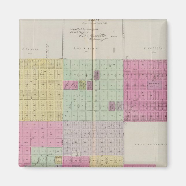 Imán Ciudad de Ellsworth, condado de Ellsworth, Kansas (Frente)