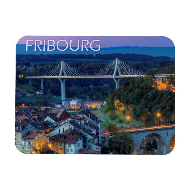 Imán Ciudad de Friburgo, Suiza (Horizontal)