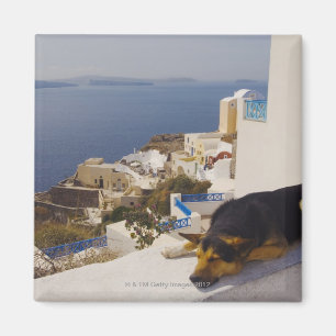 Imán Ciudad de Grecia, isla de Santorini, Oia, el
