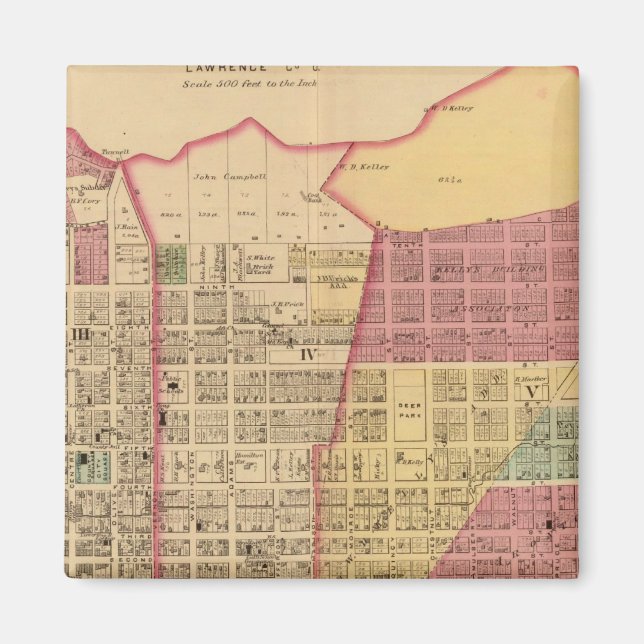 Imán Ciudad de Ironton con Proctorsville (Frente)
