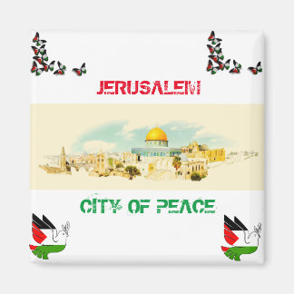 Imán Ciudad De Jerusalén, P[eace Fridge Magnet Souvenir