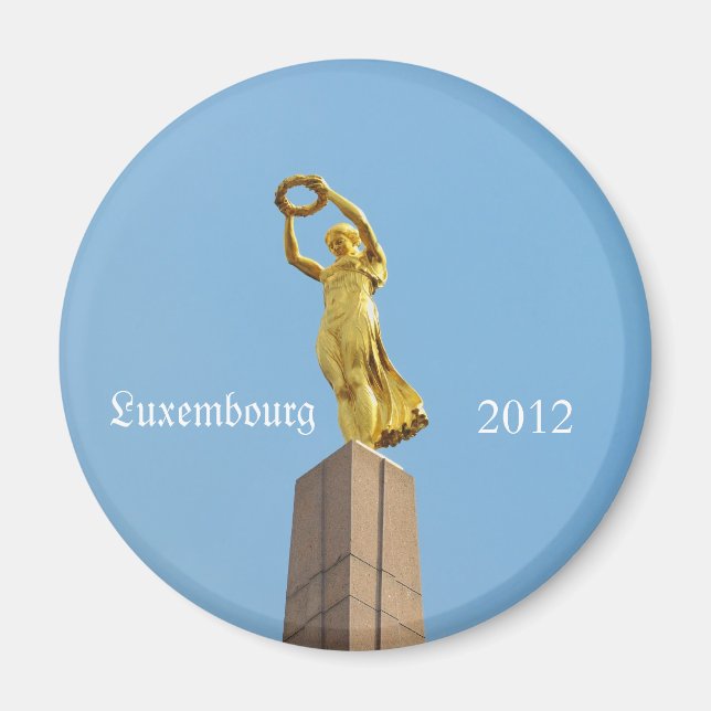 Imán ciudad de Luxemburgo dama dorada (Frente)