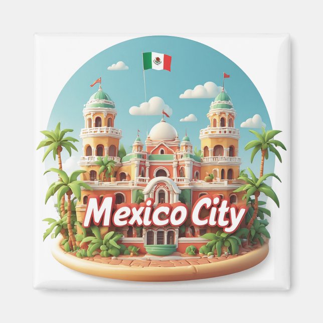 Imán Ciudad de México México Regalo de viaje para explo (Frente)