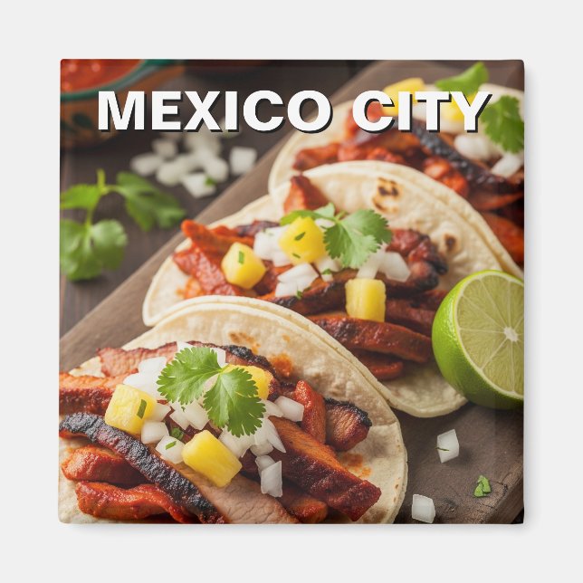Imán Ciudad de México Tacos al pastor (Frente)