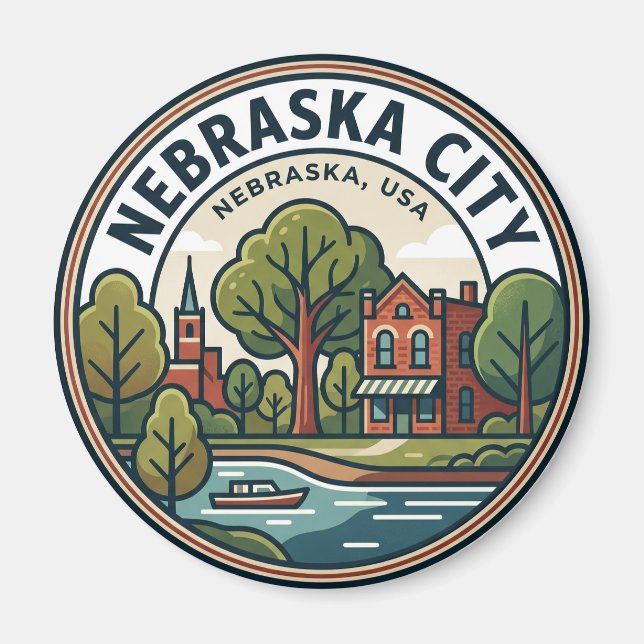 Imán Ciudad de Nebraska EE. UU. (Frente)