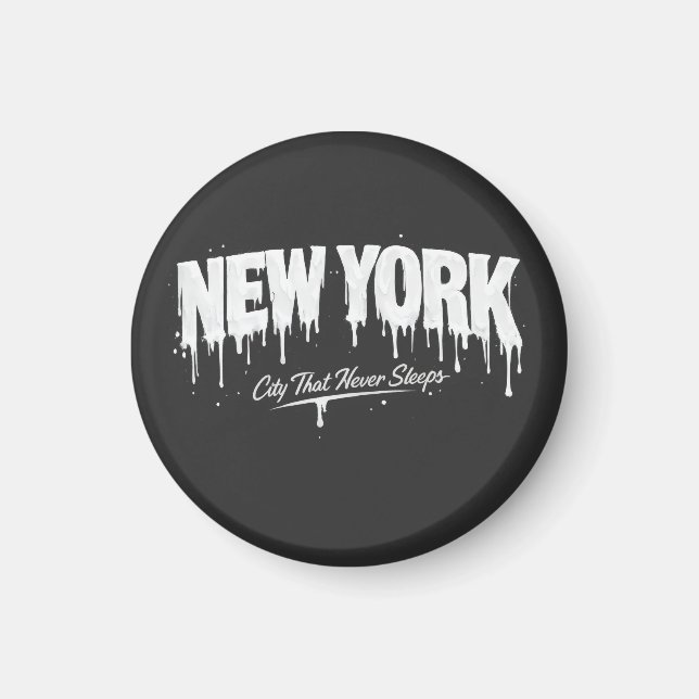 Imán Ciudad de Nueva York que nunca duerme (Frente)