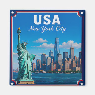 Imán 🗽 Ciudad de Nueva York USA Recuerdo de visita al