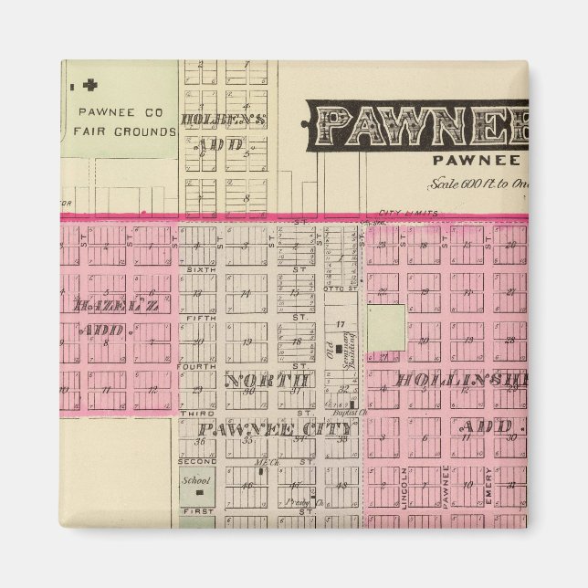 Imán Ciudad de Pawnee, Nebraska (Frente)