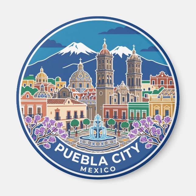 Imán Ciudad de Puebla México (Frente)