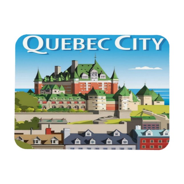 Imán Ciudad de Quebec Canadá (Horizontal)