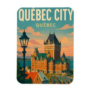 Imán Ciudad de Quebec Canadá casco antiguo castillo Via