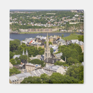 Imán Ciudad de Quebec, Quebec, Canadá. Mirando hacia ab