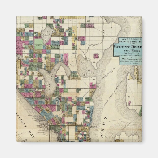 Imán Ciudad De Seattle Y Alrededores (Frente)