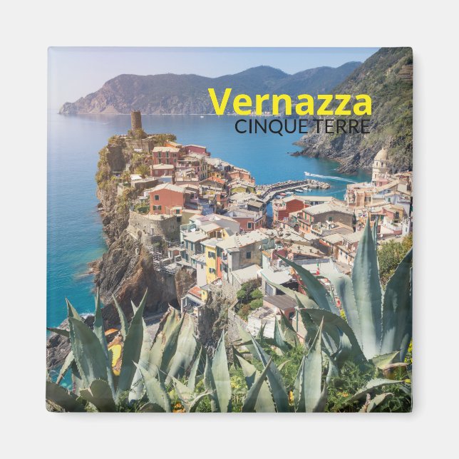 Imán Ciudad de Vernazza, Cinque Terre (Frente)