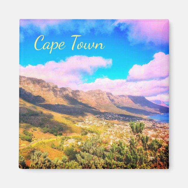 Imán Ciudad del Cabo 12 Apostles Beach Ocean Mountain M (Frente)