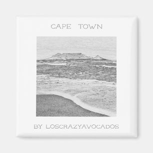 Imán Ciudad del Cabo Mesa Montaña Océanos Waves Beach M